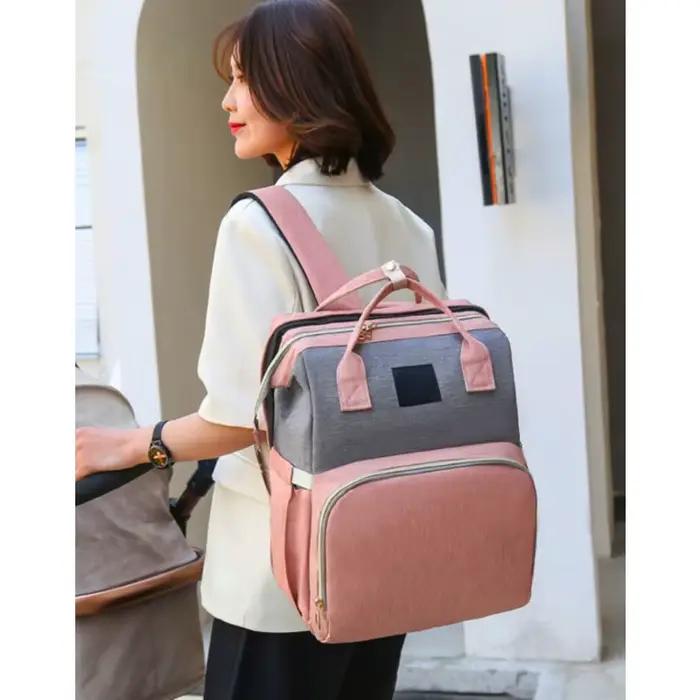 Lit pliant multifonctionnel pour maman, compartiment isotherme simple et portable pour biberons, sac