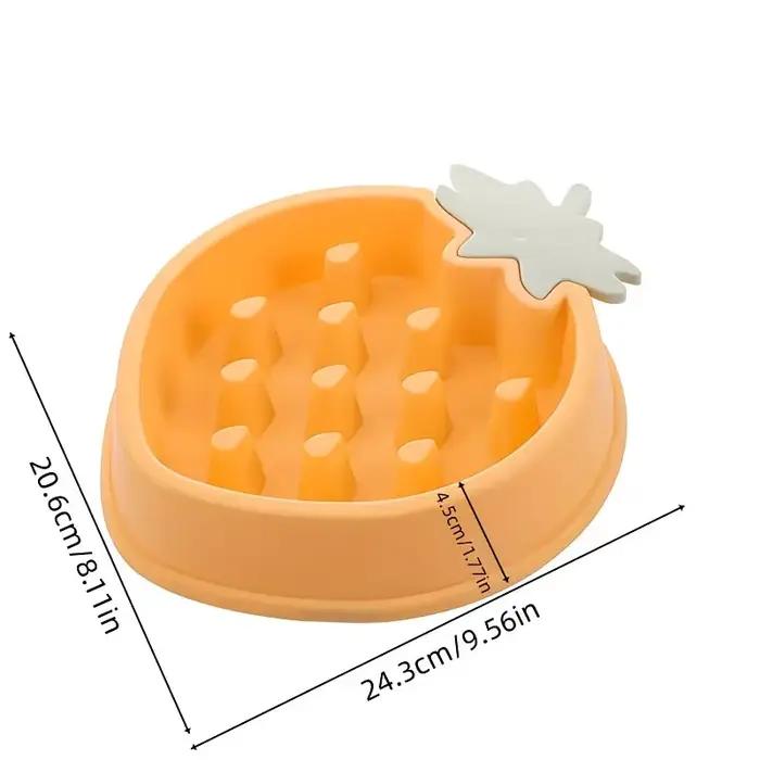 Bol pour chien en plastique en forme de fraise