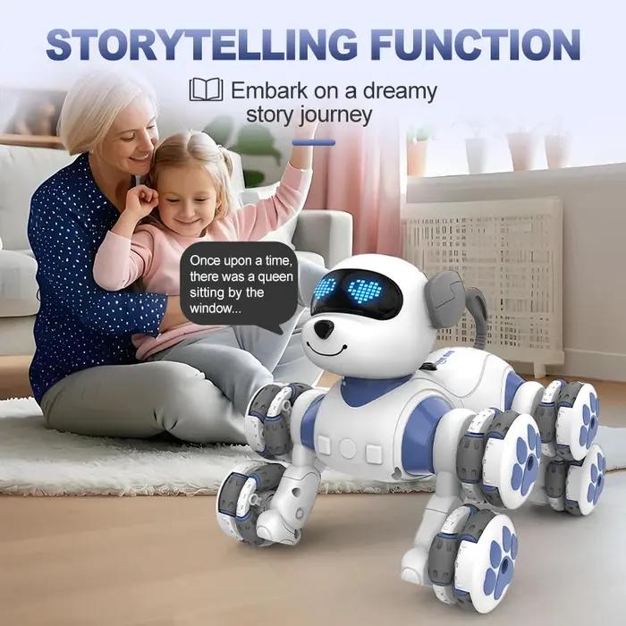 Chien robot RC intelligent, télécommande, chiot électronique, interactif, acrobaties, danse, programmable, jouet bionique, cadeau pour enfants
