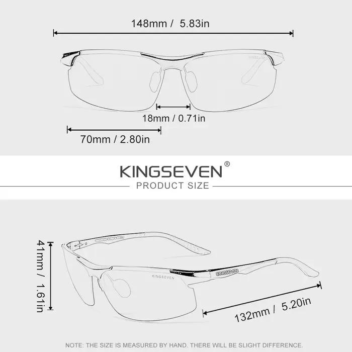 Lunettes de soleil KINGSEVEN en aluminium pour hommes, verres polarisés miroir, lunettes de sport te
