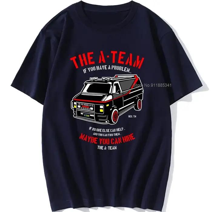 LE nouveau T-SHIRT A-TEAM hommes Van drôle 80's programme TV émission coton Mr-T unisexe surdimensionné 100% haut