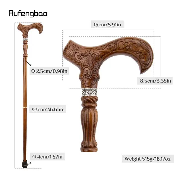 Fleur marron en bois mode bâton de marche décoratif Vampire Cospaly fête bois canne de marche Hallow
