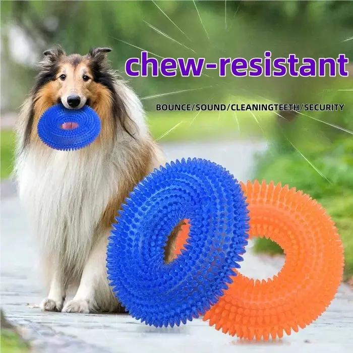 Jouets à mâcher pour chien en TPR design à picots résistants pour chiots et chiens adultes pour nettoyage des dents molaires jouets de dentition interactifs pour chiots occasions spéciales