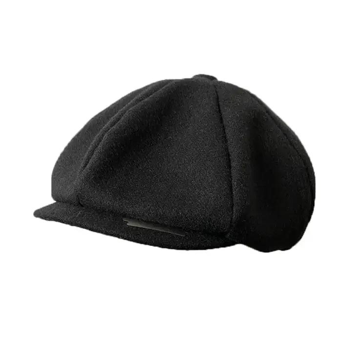 Casquettes de journal avec lame mode hommes laine mélange casquette plate Peaky chapeau conduite chapeaux avant Gatsby