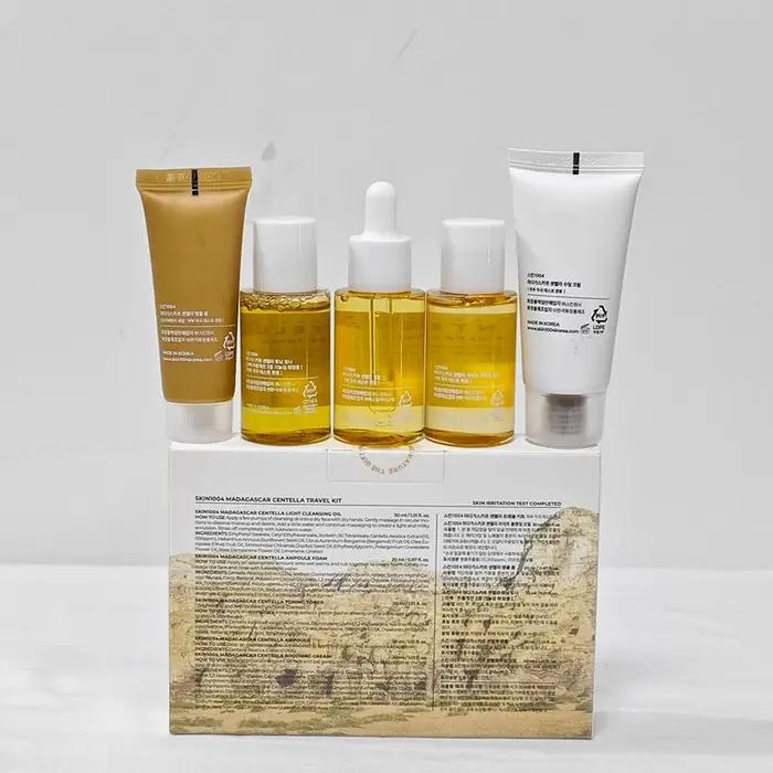 Centella – Kit de voyage, Ampoule de Toner, crème apaisante, huile nettoyante, Ampoule en mousse, bo