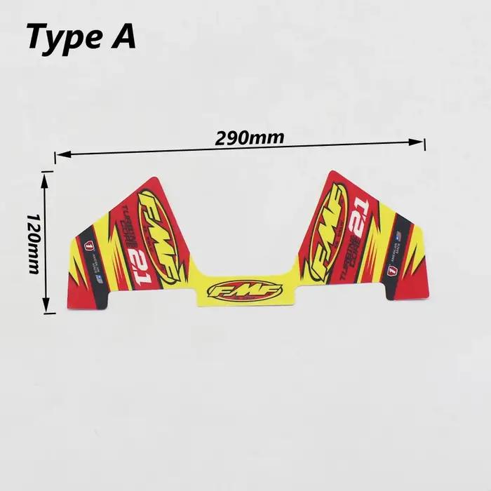 FMF autocollant 2T moto silencieux d'échappement tuyau décalcomanies étanche (29 cm x 12 cm) universel pour motos voitur