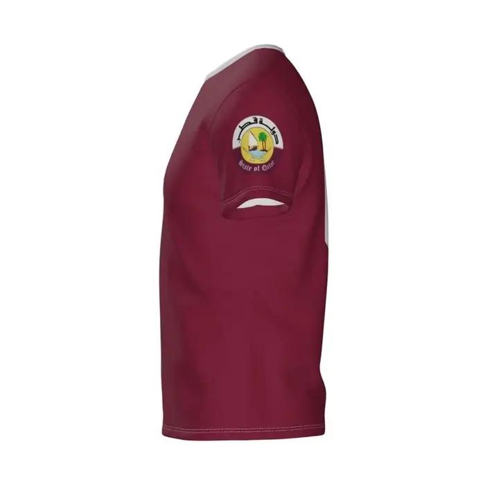 T-shirt graphique avec emblème de la sensation du Qatar pour hommes, maillot d'équipe de football, veste de sport unisexe, style hip-hop, mode décontractée, occasions quotidiennes et événements spéciaux