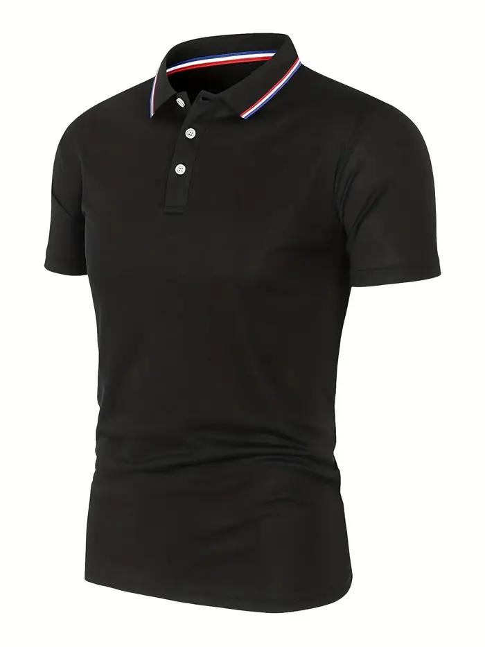 Polo d'été décontracté et respirant pour hommes, confortable, couleur unie, T-Shirt à manches courte