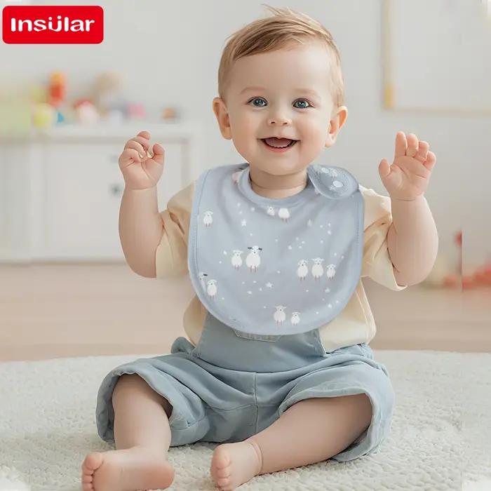 Bavoirs pour bébé en forme de U, serviette de salive pour bébé, facile à essuyer, tissu pour manger