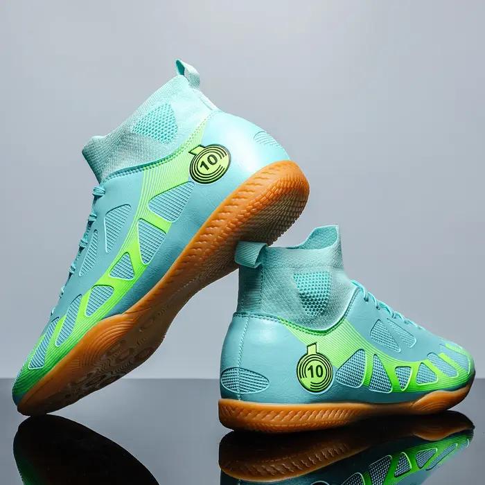 Chaussures de Football à fond plat pour hommes, chaussures de sport IC d'intérieur, montantes pour a