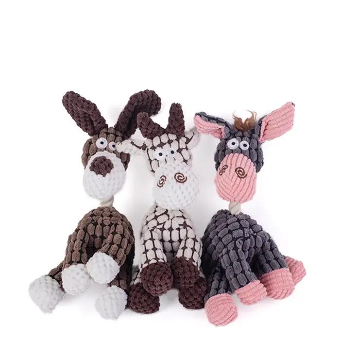 Jouet en peluche pour chien en forme d'animaux
