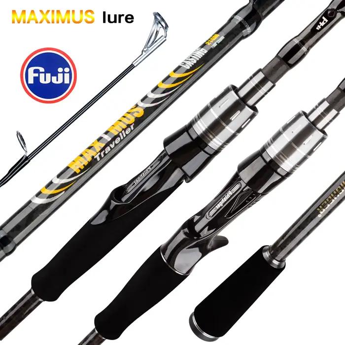 Canne leurre MAXIMUS 1.8m-3.0m carbone 30T avec guides FUJI pour pêche casting 3-35g chasse