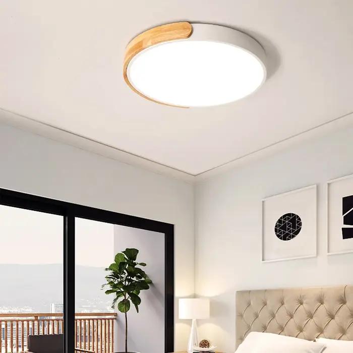 Plafonniers LED ultra-minces pour chambre, luminaires LED blanc froid, blanc chaud, lumière naturell