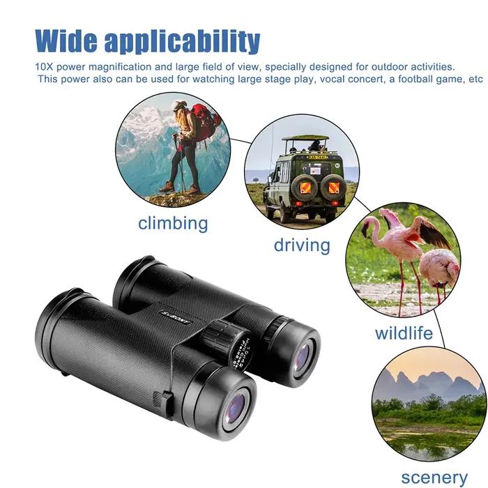 Jumelles SVBONY SA202 10x42 prisme toit professionnelles pour chasse camping survie outdoor