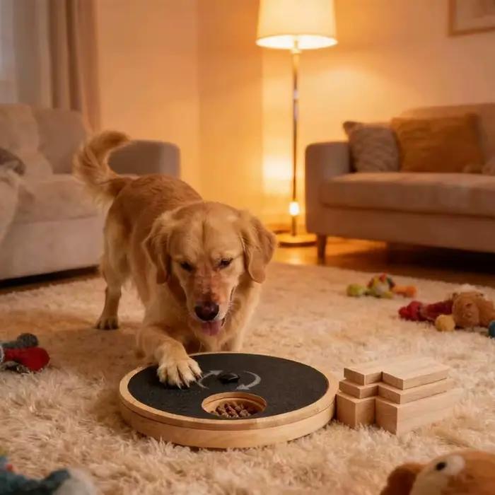 Jouet griffoir 3-en-1 pour chiens bois avec lime à ongles et distributeur de nourriture pour occasions spéciales et quotidienne