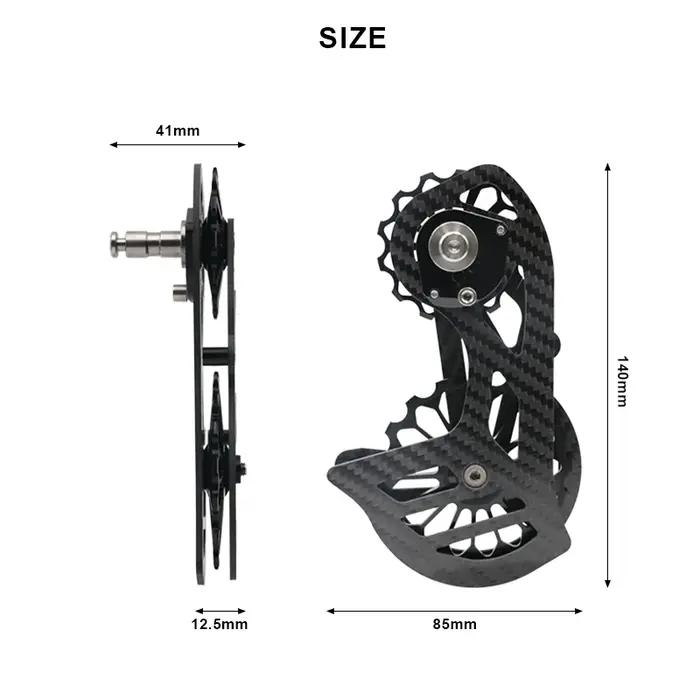 Dérailleur arrière en céramique de vélo en Fiber de carbone pour Shimano R6800 R7000 R8000 R9000 pou
