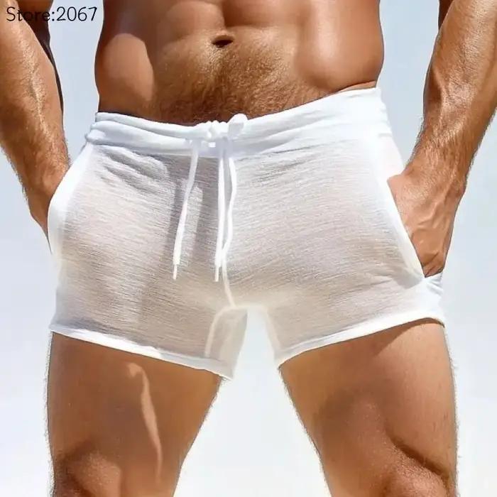 Shorts sexy à lacets pour hommes grandes tailles – Confortables