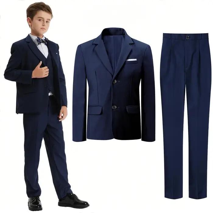 Vêtements pour garçons imbibés pour enfants, tenue de Pâques, blazer de fête d'église, cérémonie de