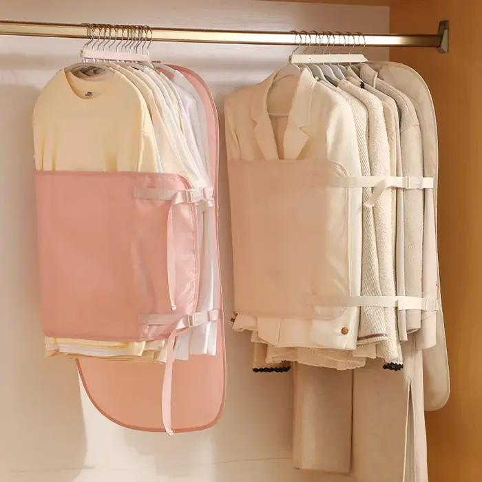 Housse de rangement compressible en tissu non tissé pour vêtements et doudounes, polyvalente, anti-poussière, pour garde-robe et organisation de vêtements occasions spéciales