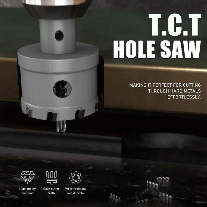 Couronne de perçage TCT 12-100mm pour métal acier inoxydable et alliages avec pointe carbure tungstène