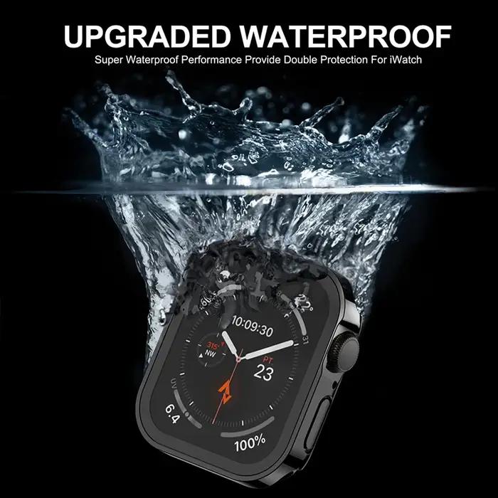 Étui étanche pour Apple Watch 7 8 9 45/41mm protecteur écran trempé iWatch SE 6 40/44mm Ultra 49mm