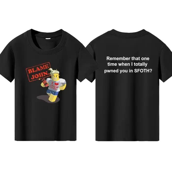 Blame John imprimé hauts pour adolescents T-shirt garçons filles été décontracté drôle mode col rond manches courtes enfants vêtements colorés
