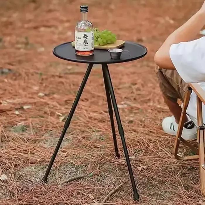 DDPNKL-Petite Table Ronde d'Extérieur, Camping, Loisirs, Pique-Nique Portable Ultra Légère, Table de