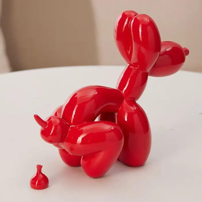 Vilead-Statue Pop Art en résine avec ballon drôle