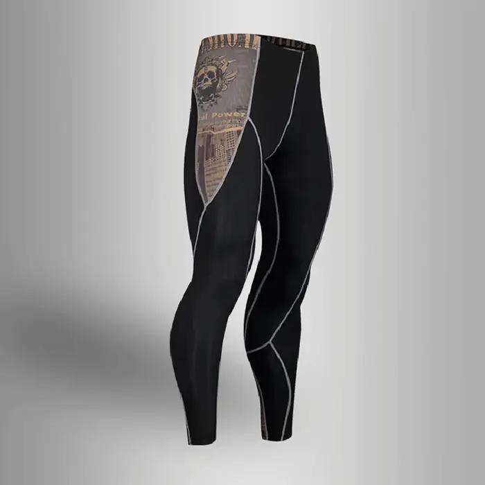 Ensemble de sous-vêtements thermiques compressés pour hommes en polyester et spandex pour activités sportives et loisirs hivernaux