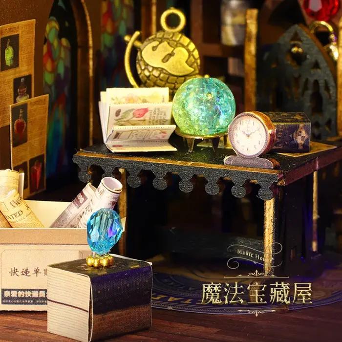 Coin de livre de maison au trésor magique miniature DIY - Puzzle 3D fabriqué à la main