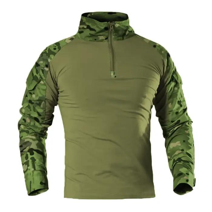 T-Shirts de randonnée tactiques en plein air pour hommes, Combat militaire de l'armée CP Camouflage