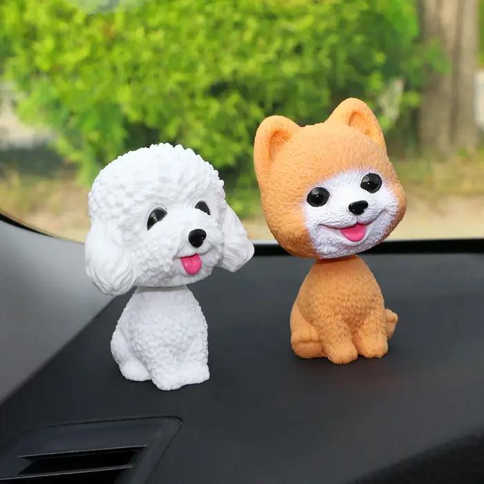 Poupée de chien à secouer, mignon, décoration de tableau de bord intérieur d'automobile, figurine de chiot Bobblehead, jouets, accessoires, ornement de voiture