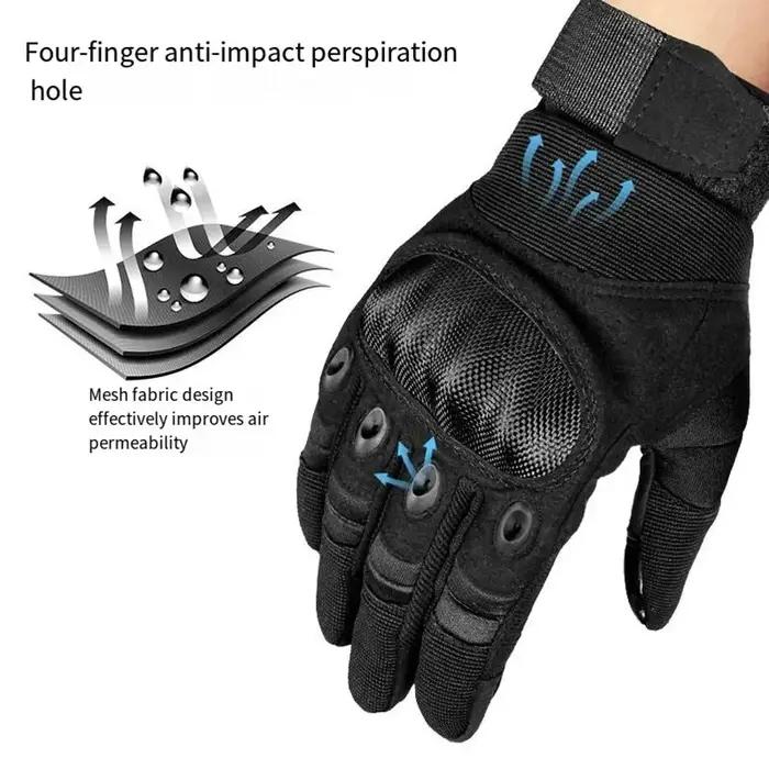 Gants tactiques coque dure protection complète - Compatibles écrans tactiles anti-dérapage chasse