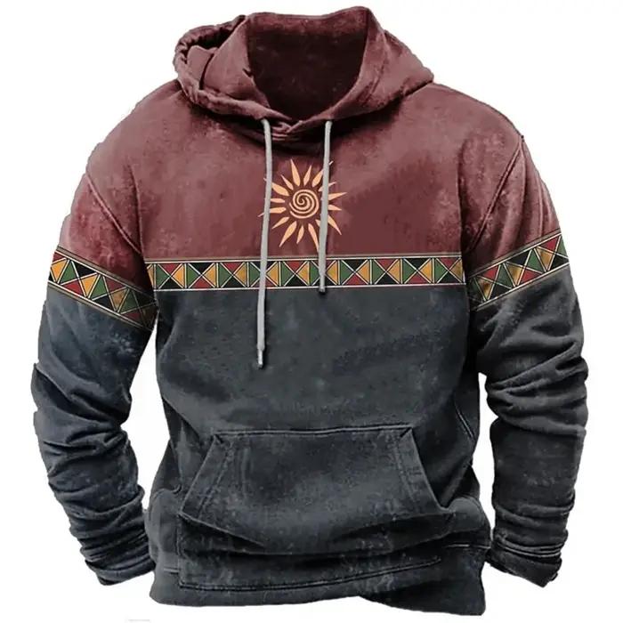 Sweat-shirt à capuche Vintage Totem pour hommes/femmes, imprimé en 3D, ample, vacances, manteau à manches longues, vêtements pour hommes, automne