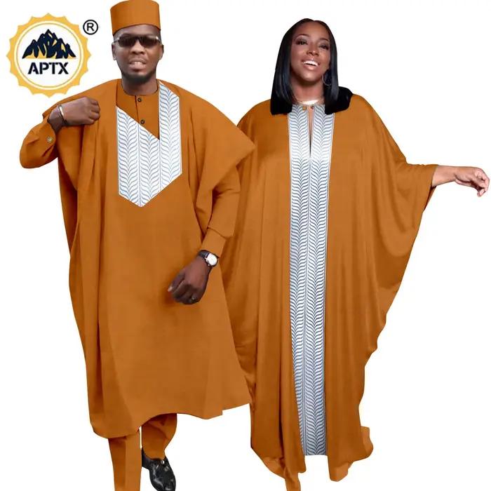 Abaya-Robes Africaines pour Femmes et Hommes, Tenues Assorties, Robes Musulmanes, Ensembles Haut et