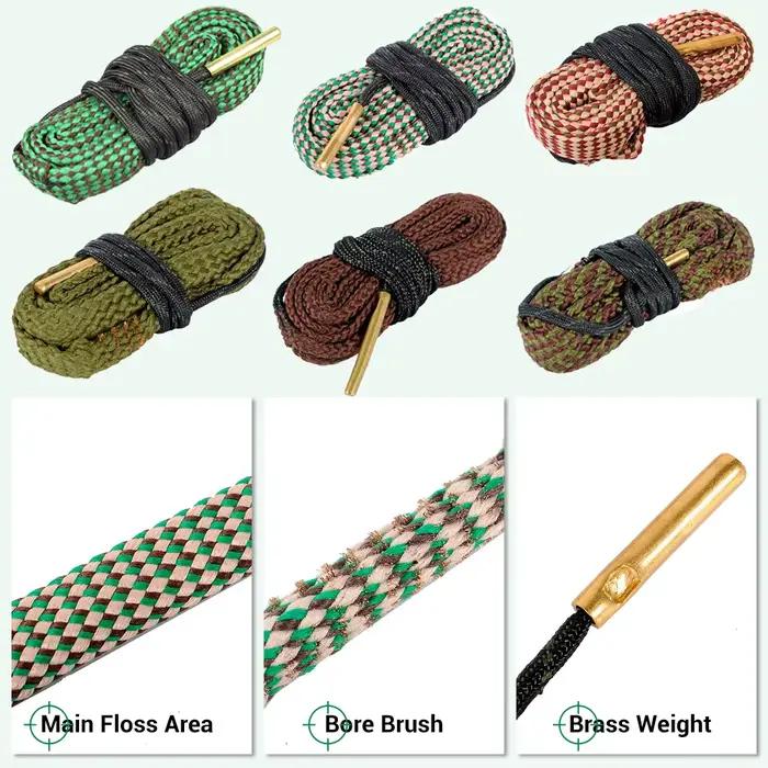 Kit de nettoyage de canon de fusil de chasse avec corde