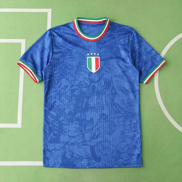 Maillot de football concept 2025 de l'équipe d'Italie pour hommes et femmes, T-shirt de sport respir
