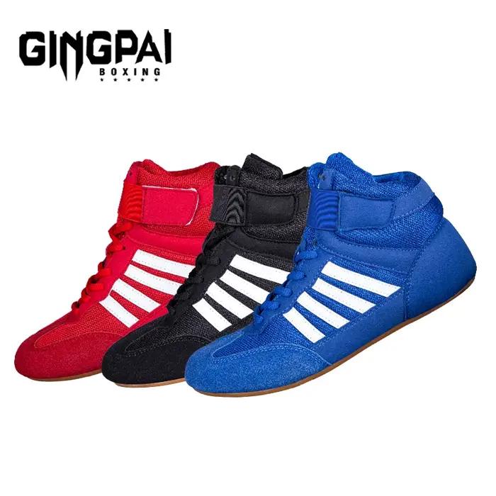 Bottes de lutte professionnelles pour hommes et femmes, 5 couleurs, chaussures de boxe, baskets anti
