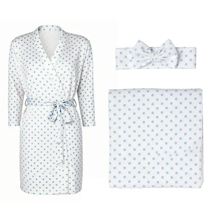 Vêtements de maternité et d'allaitement : Robe de travail et d'accouchement pour maman avec couverture d'emmaillotage