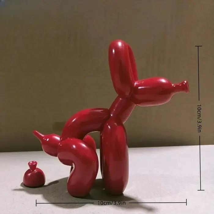 Statue de ballon de chien de merde, or brillant, chien créatif abstrait, ornement en céramique, Sculpture, décoration de maison et de bureau