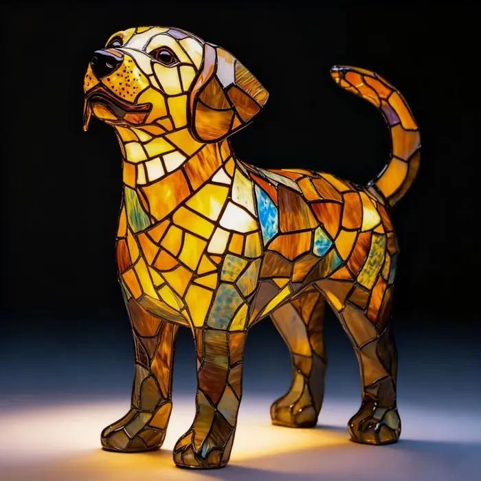 Figurines animales en résine avec lumières LED pour bureau et occasions spéciales décoration festive animaux de compagnie occasions cadeau Noël Halloween anniversaire Nouvel An