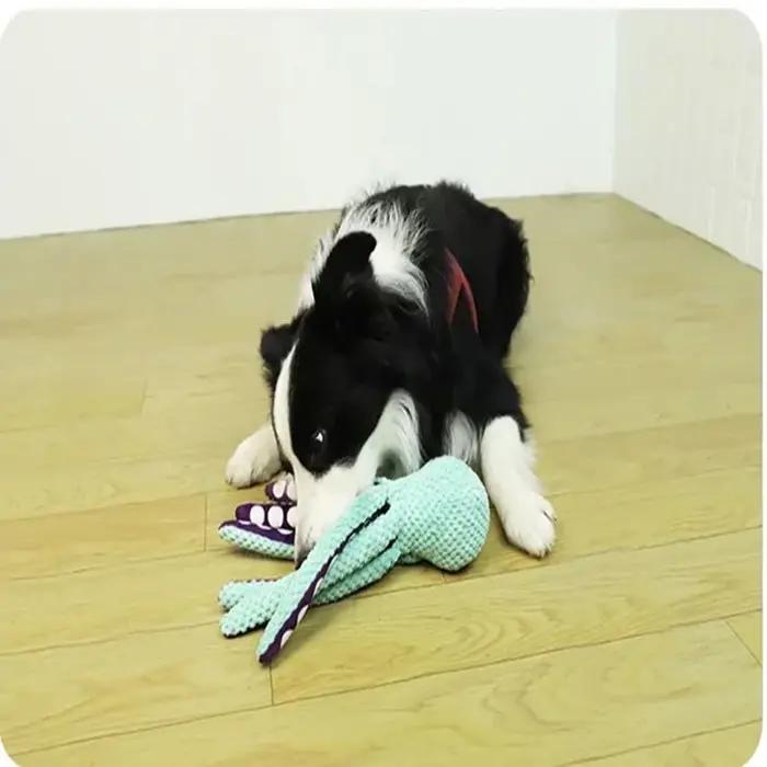 Jouet poulpe en peluche pour animaux de compagnie