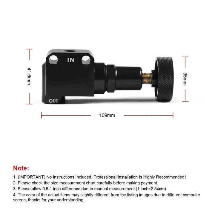 Régulateur de pression de vanne de dosage de biais de frein 1/8-27 NPT pour le Type de bouton à vis
