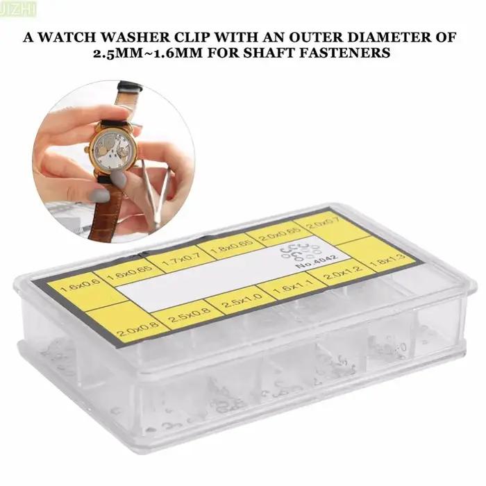 360Pack 12 tailles rondelle Clip entretoise anneau montre poussoir bouton Circlip pour les fabricant