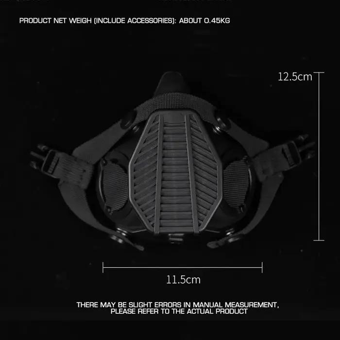 Respirateur tactique spécial avec communication pour chasse airsoft masque demi-face cosplay Halloween