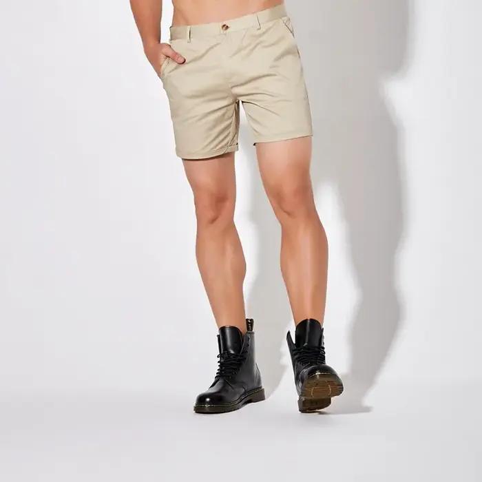 Short kaki décontracté pour hommes