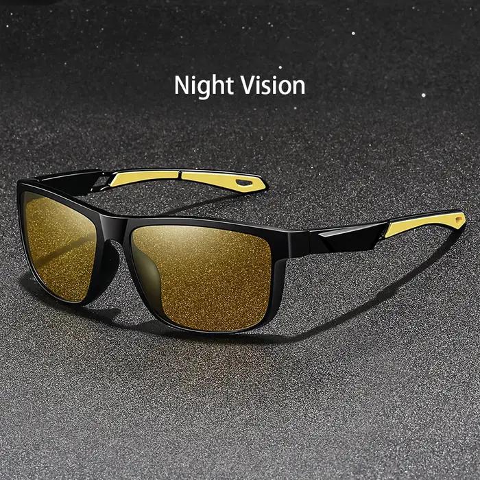 Lunettes de vision nocturne vintage sportives unisexes, réduisent la fatigue visuelle, verres anti-reflets, lunettes de sécurité pour l'extérieur