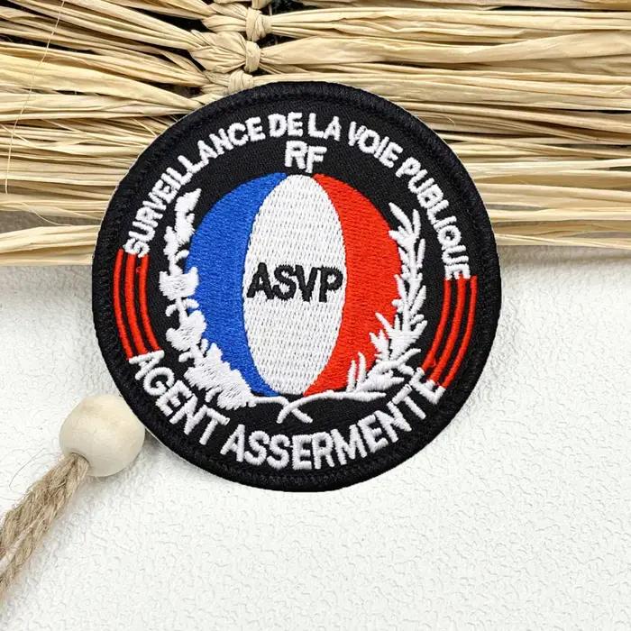 Écusson brodé France Tactics, à coudre ou à coller, badge militaire brodé