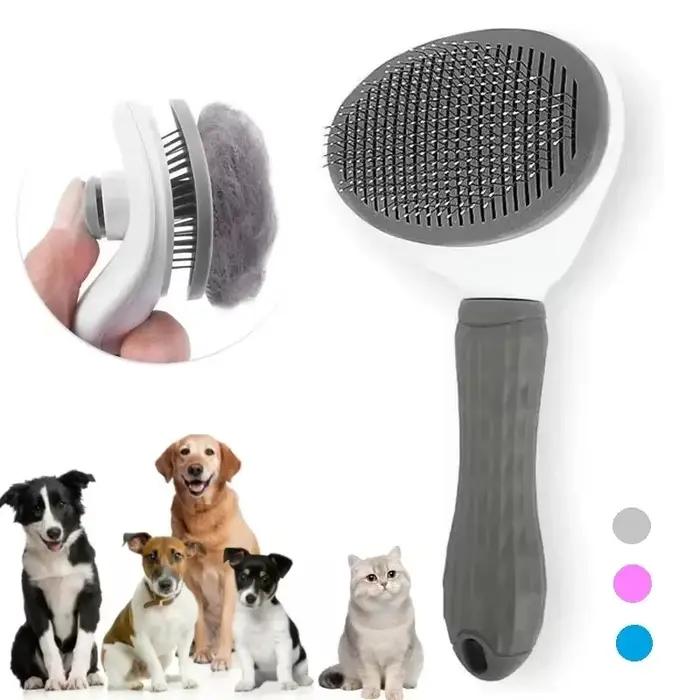 Brosse pour chien et chat, peigne autonettoyant pour enlever les poils d'animaux, outils de toilettage pour chiens et chats, peigne démêlant pour animaux de compagnie, accessoires pour chiens