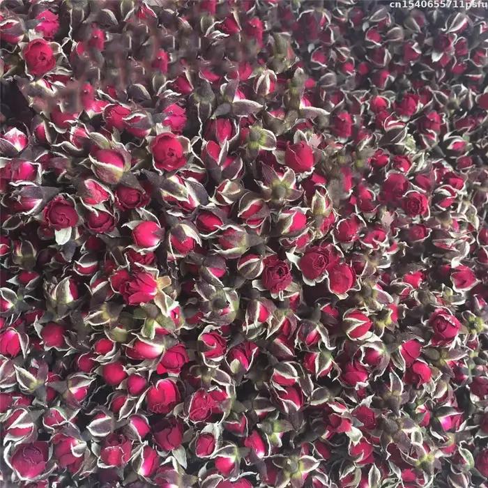 Mini bouquet de boutons de roses rouges séchées naturelles de qualité supérieure pour la décoration de mariage DIY